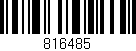 Código de barras (EAN, GTIN, SKU, ISBN): '816485'