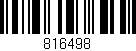 Código de barras (EAN, GTIN, SKU, ISBN): '816498'