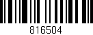 Código de barras (EAN, GTIN, SKU, ISBN): '816504'