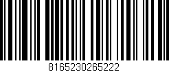 Código de barras (EAN, GTIN, SKU, ISBN): '8165230265222'