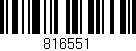 Código de barras (EAN, GTIN, SKU, ISBN): '816551'