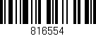Código de barras (EAN, GTIN, SKU, ISBN): '816554'