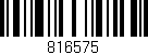 Código de barras (EAN, GTIN, SKU, ISBN): '816575'