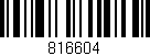 Código de barras (EAN, GTIN, SKU, ISBN): '816604'