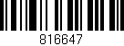 Código de barras (EAN, GTIN, SKU, ISBN): '816647'