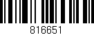 Código de barras (EAN, GTIN, SKU, ISBN): '816651'
