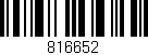 Código de barras (EAN, GTIN, SKU, ISBN): '816652'