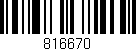 Código de barras (EAN, GTIN, SKU, ISBN): '816670'