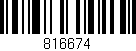 Código de barras (EAN, GTIN, SKU, ISBN): '816674'