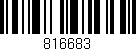 Código de barras (EAN, GTIN, SKU, ISBN): '816683'