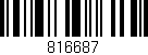 Código de barras (EAN, GTIN, SKU, ISBN): '816687'