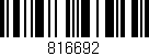 Código de barras (EAN, GTIN, SKU, ISBN): '816692'