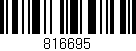 Código de barras (EAN, GTIN, SKU, ISBN): '816695'