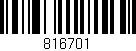 Código de barras (EAN, GTIN, SKU, ISBN): '816701'