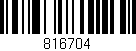 Código de barras (EAN, GTIN, SKU, ISBN): '816704'