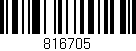 Código de barras (EAN, GTIN, SKU, ISBN): '816705'