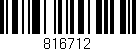 Código de barras (EAN, GTIN, SKU, ISBN): '816712'