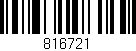 Código de barras (EAN, GTIN, SKU, ISBN): '816721'