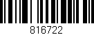 Código de barras (EAN, GTIN, SKU, ISBN): '816722'