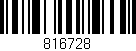 Código de barras (EAN, GTIN, SKU, ISBN): '816728'