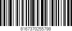 Código de barras (EAN, GTIN, SKU, ISBN): '8167370255798'