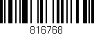 Código de barras (EAN, GTIN, SKU, ISBN): '816768'