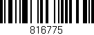 Código de barras (EAN, GTIN, SKU, ISBN): '816775'