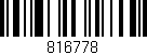 Código de barras (EAN, GTIN, SKU, ISBN): '816778'