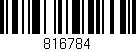 Código de barras (EAN, GTIN, SKU, ISBN): '816784'