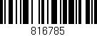 Código de barras (EAN, GTIN, SKU, ISBN): '816785'