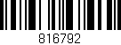 Código de barras (EAN, GTIN, SKU, ISBN): '816792'