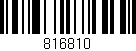 Código de barras (EAN, GTIN, SKU, ISBN): '816810'