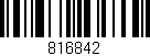 Código de barras (EAN, GTIN, SKU, ISBN): '816842'