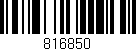 Código de barras (EAN, GTIN, SKU, ISBN): '816850'