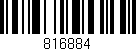 Código de barras (EAN, GTIN, SKU, ISBN): '816884'