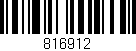 Código de barras (EAN, GTIN, SKU, ISBN): '816912'