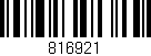 Código de barras (EAN, GTIN, SKU, ISBN): '816921'