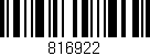 Código de barras (EAN, GTIN, SKU, ISBN): '816922'