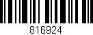 Código de barras (EAN, GTIN, SKU, ISBN): '816924'