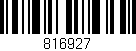 Código de barras (EAN, GTIN, SKU, ISBN): '816927'