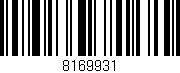 Código de barras (EAN, GTIN, SKU, ISBN): '8169931'