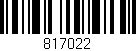 Código de barras (EAN, GTIN, SKU, ISBN): '817022'