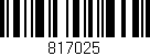 Código de barras (EAN, GTIN, SKU, ISBN): '817025'