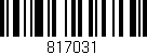 Código de barras (EAN, GTIN, SKU, ISBN): '817031'