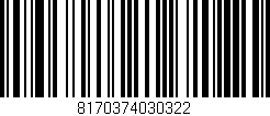 Código de barras (EAN, GTIN, SKU, ISBN): '8170374030322'