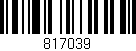 Código de barras (EAN, GTIN, SKU, ISBN): '817039'