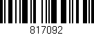 Código de barras (EAN, GTIN, SKU, ISBN): '817092'