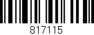 Código de barras (EAN, GTIN, SKU, ISBN): '817115'
