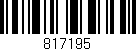 Código de barras (EAN, GTIN, SKU, ISBN): '817195'