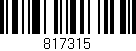Código de barras (EAN, GTIN, SKU, ISBN): '817315'